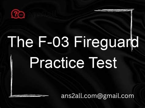 Nyc Fire. . F03 fireguard practice test 2022
